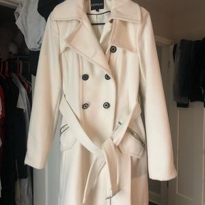 Express - Cream Petite Coat